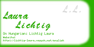 laura lichtig business card